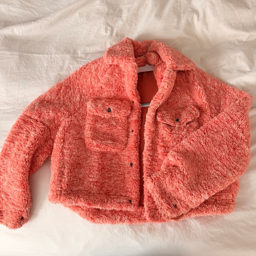 We The Free Coral Puffer Teddy Jacket